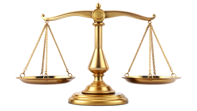 fairness scales of justice isolated on white background PNG. GENERATIVE AI