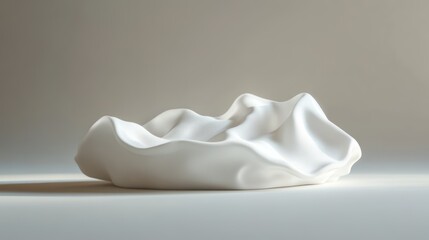 Sleek white standup pouch with matte finish on neutral gray background