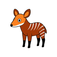 Cute Okapi cartoon vector illustration