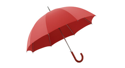Isolated Opened Red Umbrella