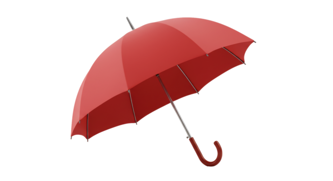 Isolated Opened Red Umbrella