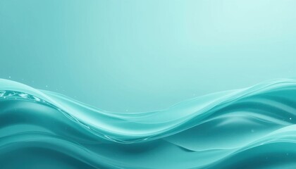 Serene Teal Wave Background Smooth, Refreshing Design for Websites and Presentations