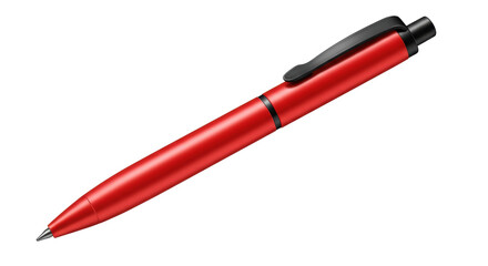 Isolated Red Ballpoint Pen