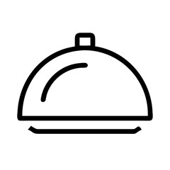 Fototapeta premium covered dish pictogram isolated on transparent background 