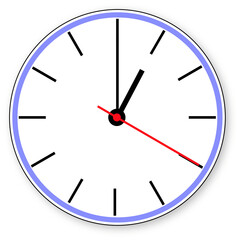 Round clock with hands