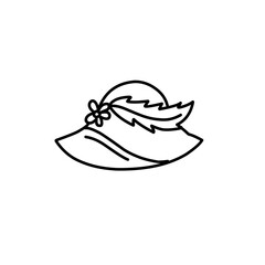 outline of Victorian women's hats