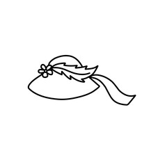 outline of Victorian women's hats