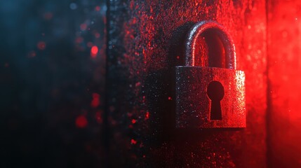 an animation of a padlock securing user data on a phone screen selective focus, focus on trust whimsical, composite over a colorful digital backdrop