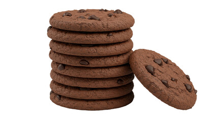 Isolated Chocolate Chip Cookies