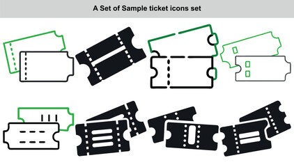 Ticket Icon Set