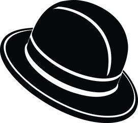 Bowler Hat Silhouette Vector