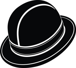 Bowler Hat Silhouette Vector