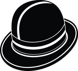 Bowler Hat Silhouette Vector