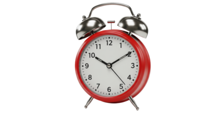 Isolated Red Alarm Clock