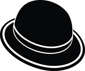 Bowler Hat Silhouette Vector