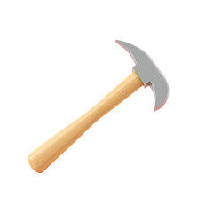 3D hammer tools illustration isolated on transparent background