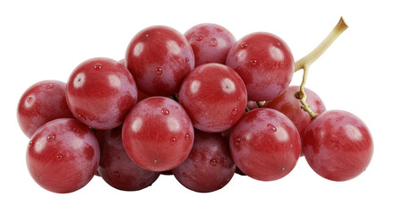 Isolated Bunch of Red Grapes