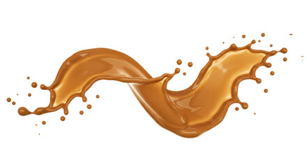 Isolated Caramel Splash