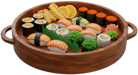 Isolated Sushi Platter