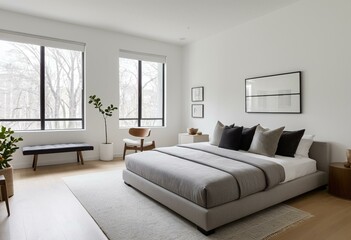 A living room with a white couch and a coffee table.