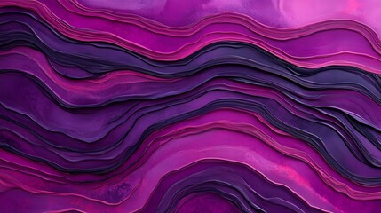 Obraz premium Vibrant Psychedelic Fluid Patterns in Bold Purple and Black Hues