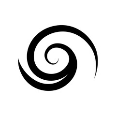 Decorative swirl and spiral vector silhouette