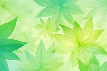 Fototapeta premium Abstract geometric pattern with vibrant green leaves