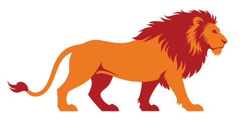 Majestic Lion Vector Illustration in Vibrant Colors