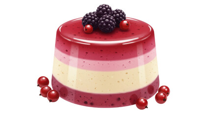 Isolated Dessert with Berries