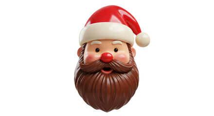 Isolated Santa Claus Head