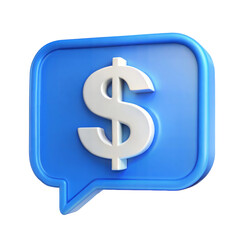 Fototapeta premium 3D Rendering of Percentage Icon on Speech Bubble Chat Message Icon.