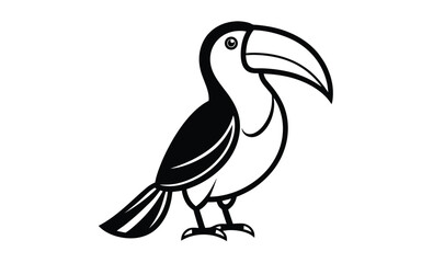 Toucan bird icon silhouette, toucan bird icon illustration, toucan bird silhouette 