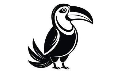 Toucan bird icon silhouette, toucan bird icon illustration, toucan bird silhouette 