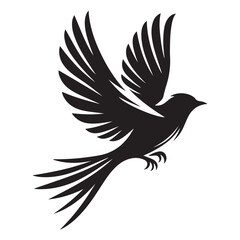 Fototapeta premium Elegant Bird in Flight Vector Illustration for Creative Designs