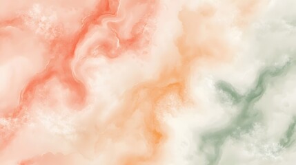 Obraz premium Abstract Watercolor Background Peach Green Orange