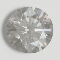 Round Brilliant Cut Diamond on white background