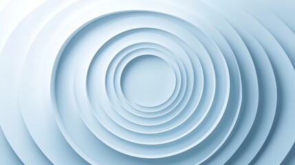 Fototapeta premium White background, circular stage with rounded edges in the center of an abstract space, with soft and gentle lines, high-end feel, light blue gradient, 3D rendering style, symmetrical composition, per