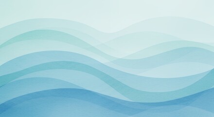 Beautiful overlapping translucent layers create a soft and calming water effect