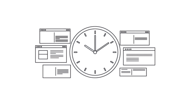 Isolated Clock with Browser Windows