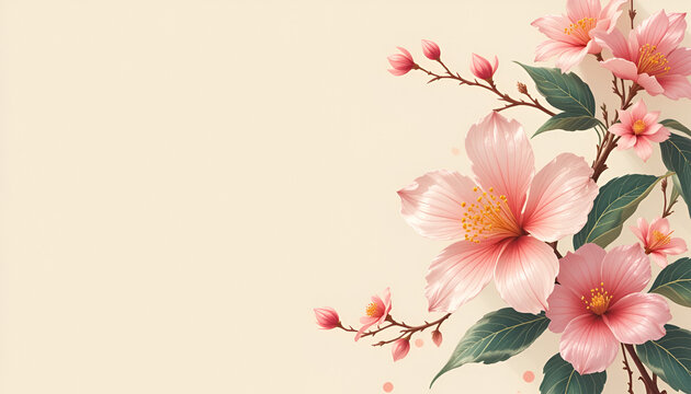  pink vintage retro scrapbooking paper background with retro flower bouquets
