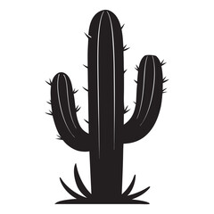 Cactus desert black silhouettes,large pack of vector silhouette design,white background