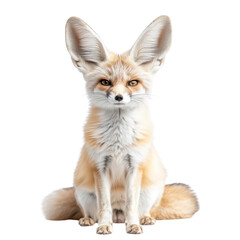 Obraz premium Fennec fox portrait on a transparent background animal study studio setting close-up wildlife concept