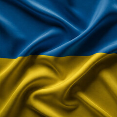 waving flag of ukraine