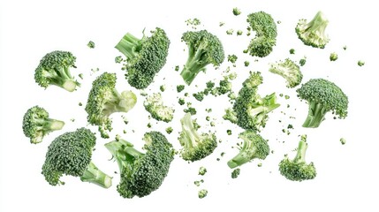 Broccoli Piece Isolated on White