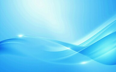Fototapeta premium Vibrant blue and white flowing abstract wave background - stylish graphic design expressing futuristic technology, coolness, and dynamic movement