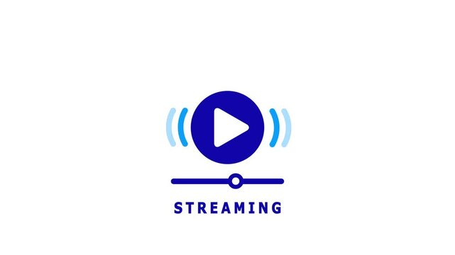Live streaming icon animation.live stream icon , broadcasting icon