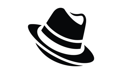 Fedora tipping icon silhouette