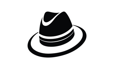 Fedora tipping icon silhouette