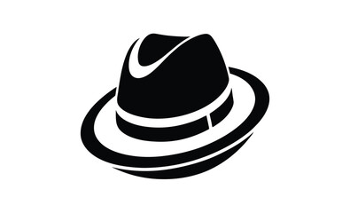 Fedora tipping icon silhouette