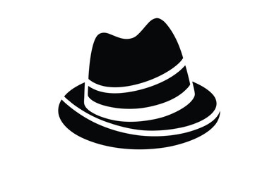 Fedora tipping icon silhouette